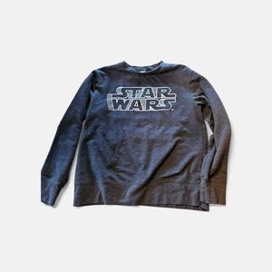 Star Wars Men's Gray Sweatshirt With Metallic Print  Size Small